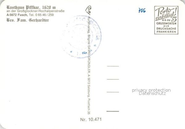 Fusch Grossglocknerstrasse Rasthaus Piffkar Grossglockner Hohe Tau – Bild 2