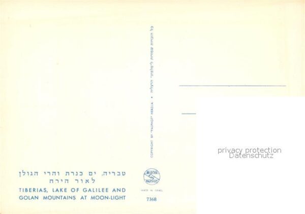Tiberias Lake of Galilee and Golan Mountains at – Bild 2