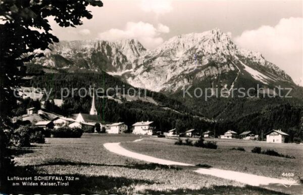 Scheffau Wilden Kaiser Gesamtansicht Luftkurort Kaisergebirge