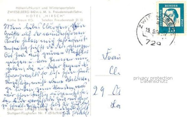 Zwieselberg Freudenstadt Hotel Hirsch Luftkurort Wintersportplat – Bild 2