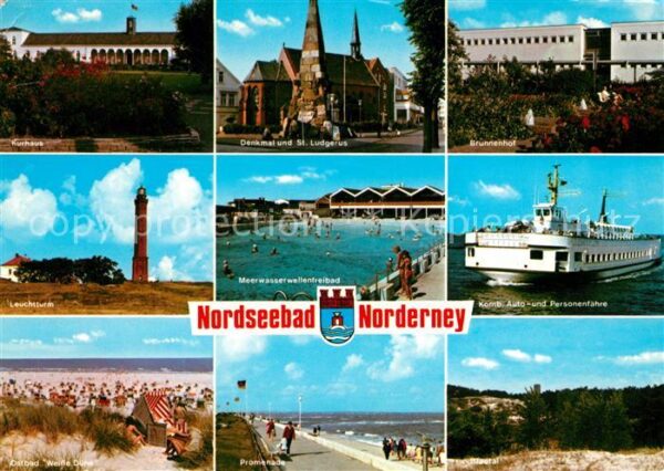 Norderney Nordseebad Kurhaus Leuchtturm Ostbad Weisse Düne D