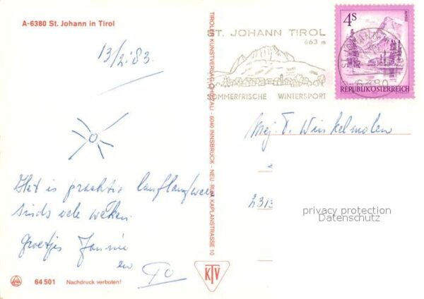 St Johann Tirol Ortsmotiv mit Kirche Berghaus Skilangla – Bild 2