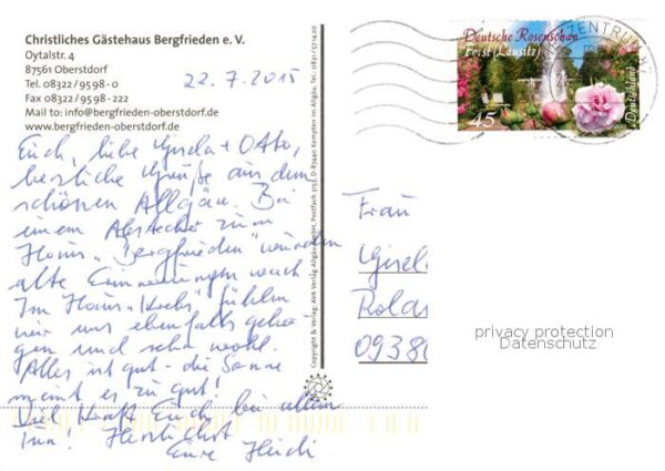 Oberstdorf Christliches Gästehaus Bergfrieden Alpe – Bild 2
