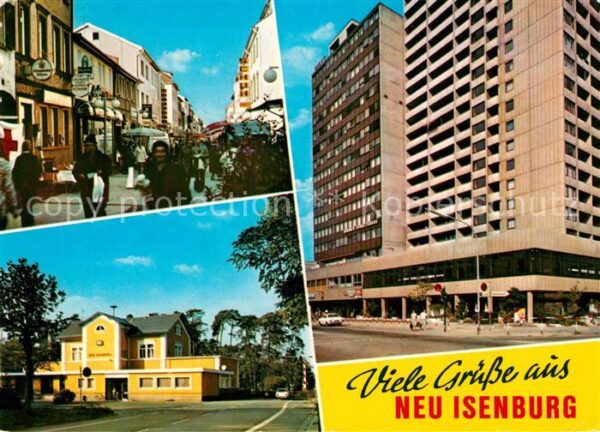 Neu-Isenburg Fussgängerzone Innenstadt Hochhaus