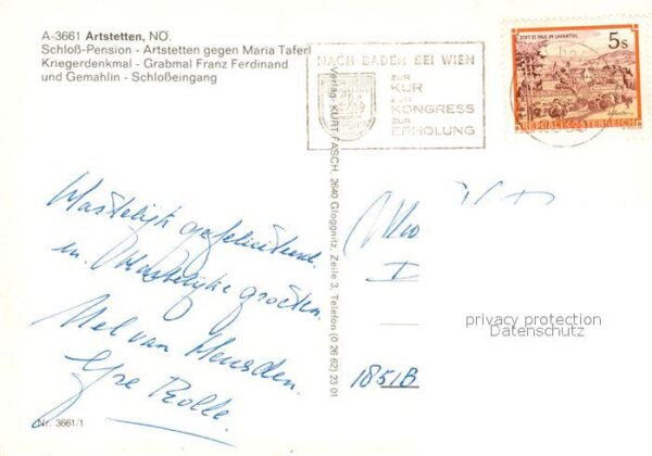 Artstetten-Poebring Schloss Pension Maria Taferl Kriegerden – Bild 2