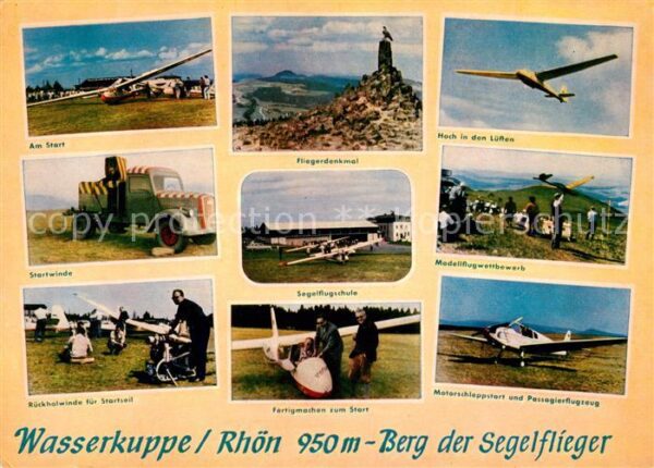 Wasserkuppe Rhoen Berg der Segelflieger Fliegerdenkmal