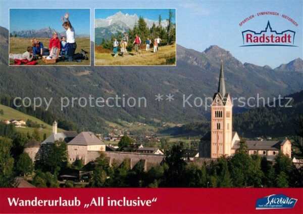 Radstadt Ortsansicht mit Kirche Alpenblick Wande