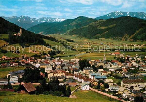Tamsweg Lungau Gesamtansicht mit Alpenpanorama Sommerf