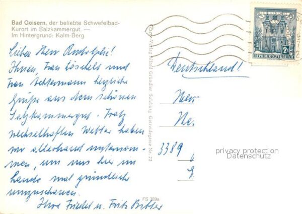 Bad Goisern Salzkammergut Gesamtansict Kurort mit Kalmberg – Bild 2