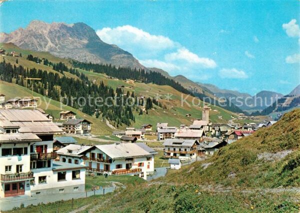 Lech Vorarlberg Panorama Blick gegen Oberlech mit Karho