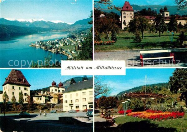 Millstatt Millstaettersee Panorama Alpenblick Ortsmotive Park