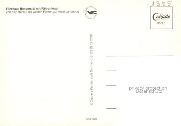 Bensersiel Fährhaus mit Fähranleger Langeoog III K – Bild 2