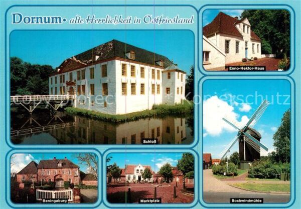 Dornum Ostfriesland Schloss Beningaburg Marktplatz Bockwind