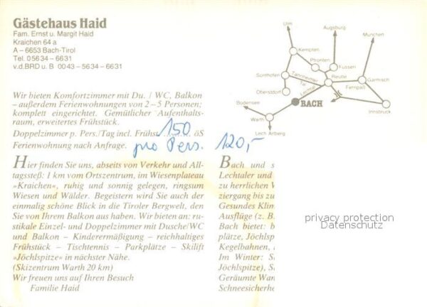 Bach Tirol Gästehaus Haid Lechtal Alpenpanorama – Bild 2