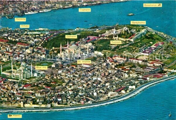 Istanbul Constantinopel Fliegeraufnahme Blaue Moschee Hagia Sop