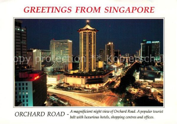 Singapore Orchard Road at night