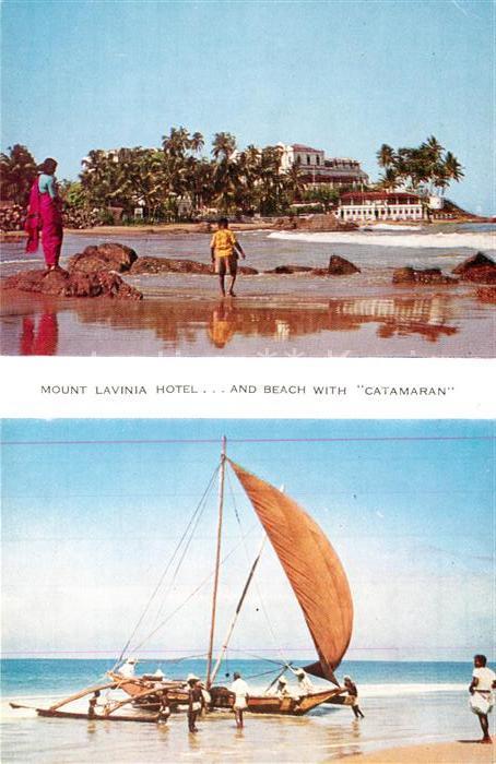 Ceylon Sri Lanka Mount Lavina Hotel and beach with Catam