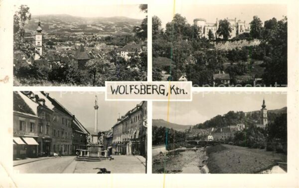 Wolfsberg Kaernten Panorama Schloss Marktbrunnen Kirche
