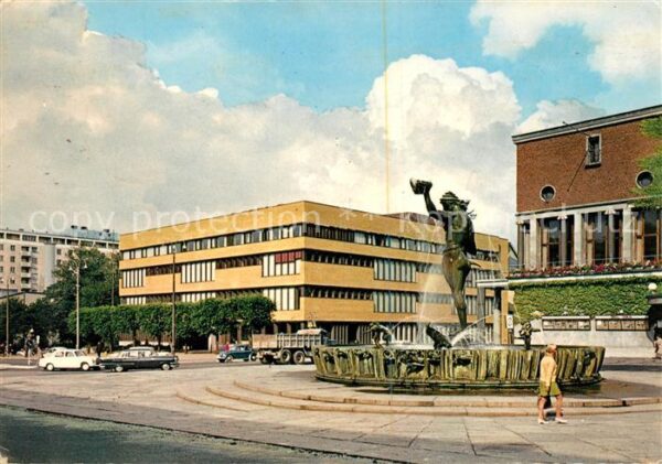 Goeteborg Götaplatsen med Stadsbibliotheket