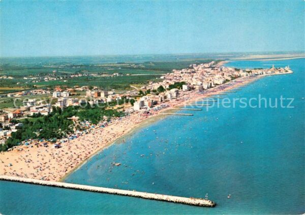 Caorle Venezia West Strand Fliegeraufnahme