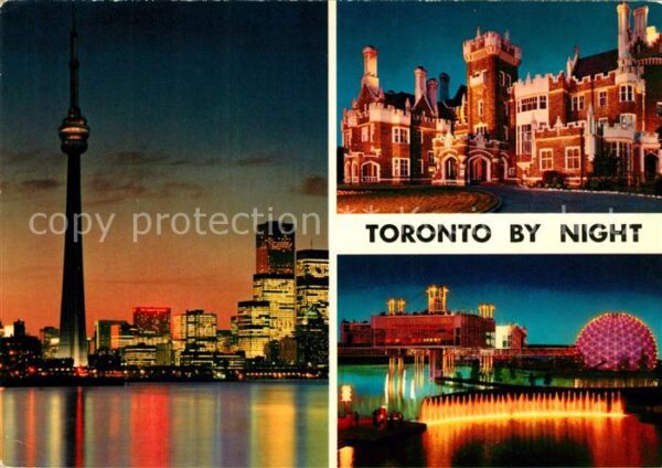 Toronto Canada bei Nacht CN Tower Casa Loma Ontario Pl