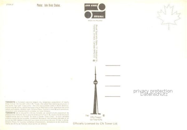 Toronto Canada bei Nacht CN Tower Casa Loma Ontario Pl – Bild 2