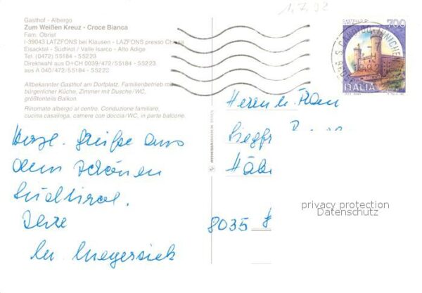Latzfons Klausen Gasthof Zum Weissen Kreuz Panorama – Bild 2