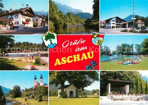 Aschau Chiemgau Ortsmotive Schwimmbad Kirche Kapelle Ku