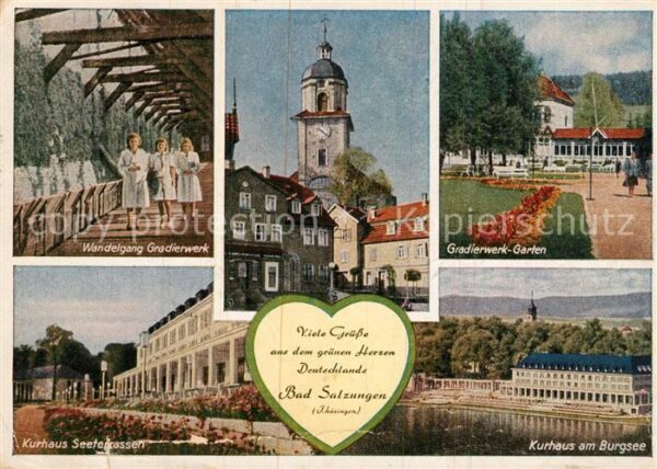Bad Salzungen Wandelgang Gradierwerk Garten Kurhaus S