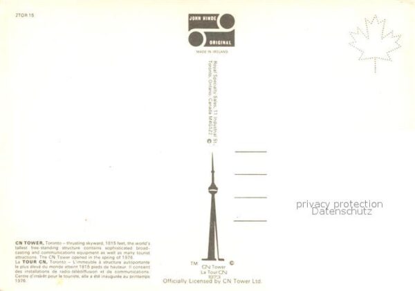 Toronto Canada The CN Tower und Skyline – Bild 2
