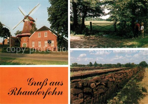 Rhauderfehn Windmühle Südwieke Geestlandschaft Coll