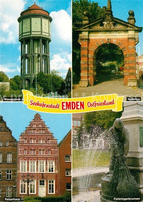 Emden Ostfriesland Wasserturm Hafentor Pelzerhaus Fürbring