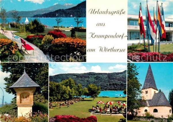 Krumpendorf Woerthersee Kurpark Kurhaus Bildstock Strandbad Kir