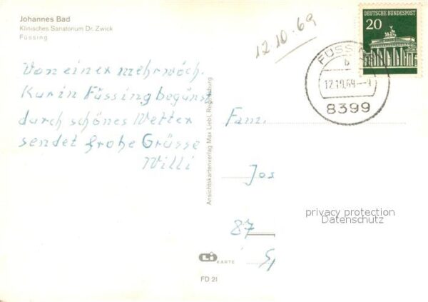 Bad Fuessing Johannes Bad Klin Sanatorium Dr Zwick – Bild 2