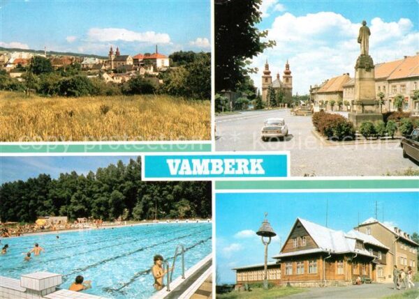 Vamberk Wamberg Celkovy pohled na mesto Husovo namesti