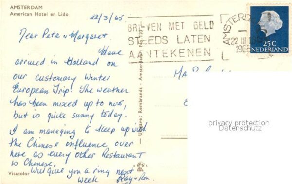 Amsterdam Niederlande American Hotel en Lido Kanal – Bild 2