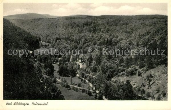 Bad Wildungen Landschaftspanorama Helenental