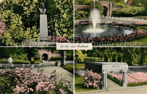 Husum Nordfriesland Schlossgarten Theodor Storms Grab