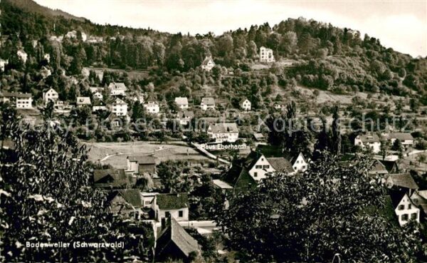 Badenweiler Teilansicht Kurort mit Fremdenheim Eber