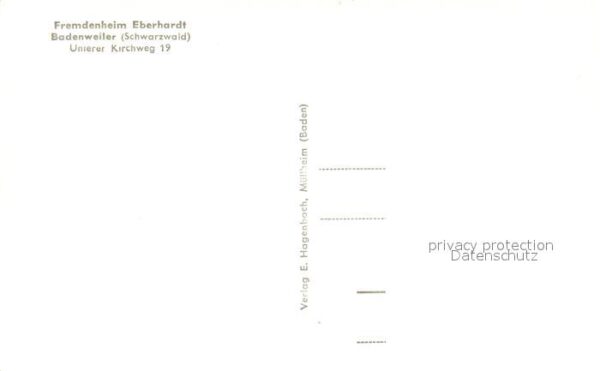 Badenweiler Teilansicht Kurort mit Fremdenheim Eber – Bild 2