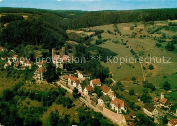 Berneck Altensteig Luftkurort im Schwarzwald Fliegeraufnah