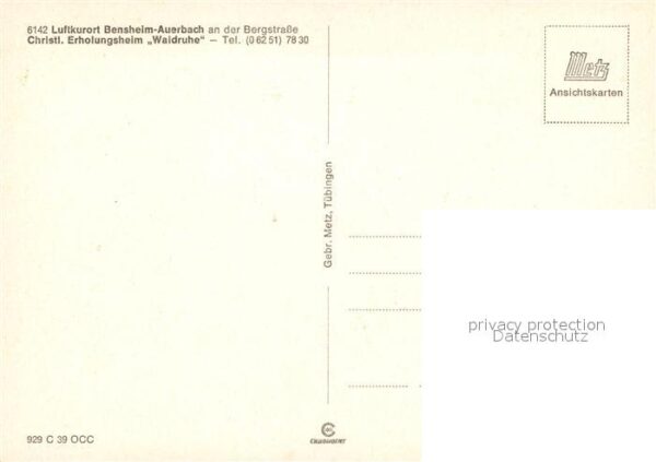 Auerbach Bergstrasse Christliches Erholungsheim Waldruhe – Bild 2