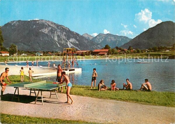 Ruhpolding Schwimmbad mit Rauschberg Sonntagshorn