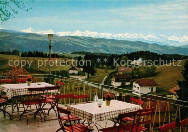 Scheidegg Allgaeu Terrassencafe Fünfländerblick Blasenber
