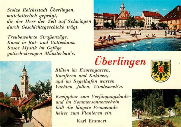 Ueberlingen Bodensee Teilansichten Kneippkurort Wappen Gedic