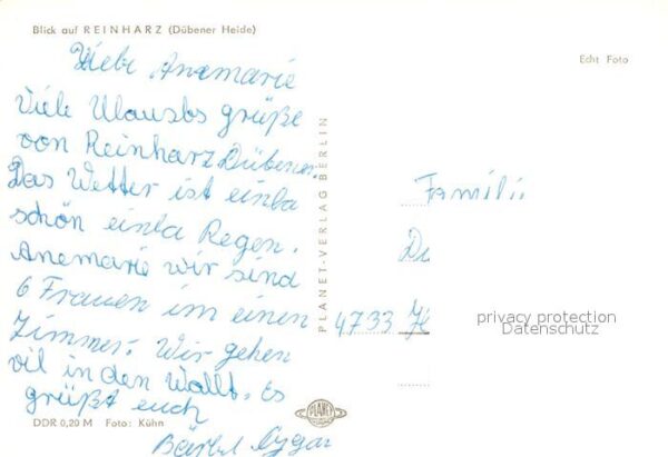 Reinharz Duebener Heide Blick über die Wiesen Ortsansicht mit K – Bild 2