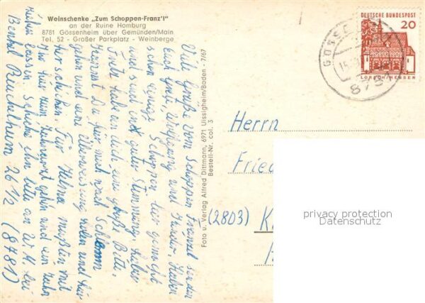 Goessenheim Weinschenke Zum Schoppen Franz Ruine Ho – Bild 2