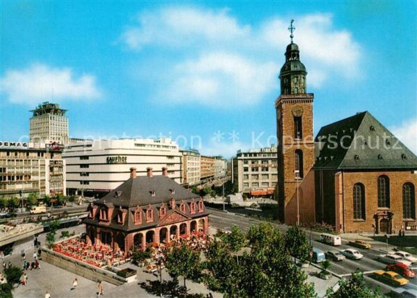 Frankfurt Main Hauptwache Katharinenkirche und Fernmel