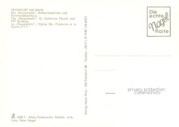 Frankfurt Main Hauptwache Katharinenkirche und Fernmel – Bild 2