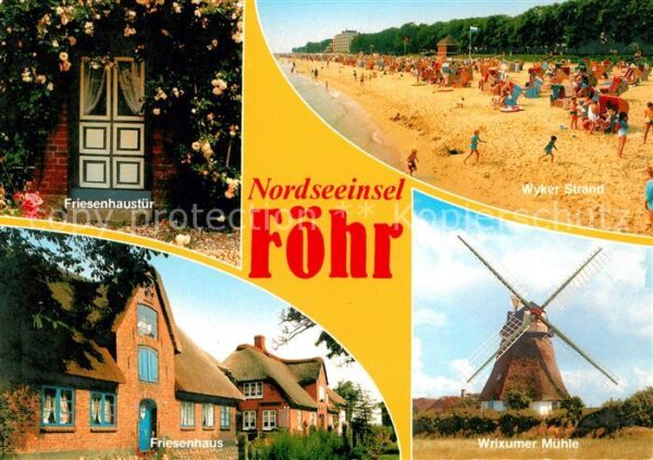 Insel Foehr Friesenhaustür Wyker Strand Friesenhaus